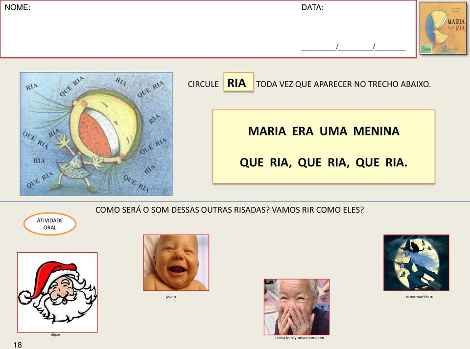 ATIVIDADE ORAL COMO SERÁ O SOM DESSAS OUTRAS RISADAS?