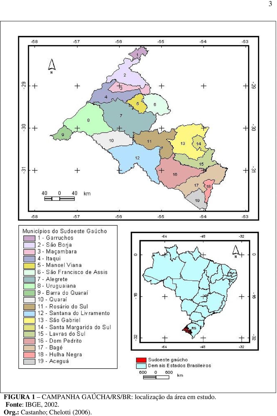 área em estudo.