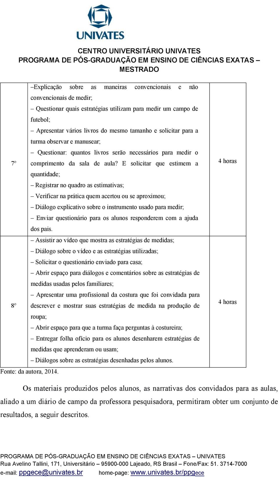 E solicitar que estimem a quantidade; Registrar no quadro as estimativas; Verificar na prática quem acertou ou se aproximou; Diálogo explicativo sobre o instrumento usado para medir; Enviar