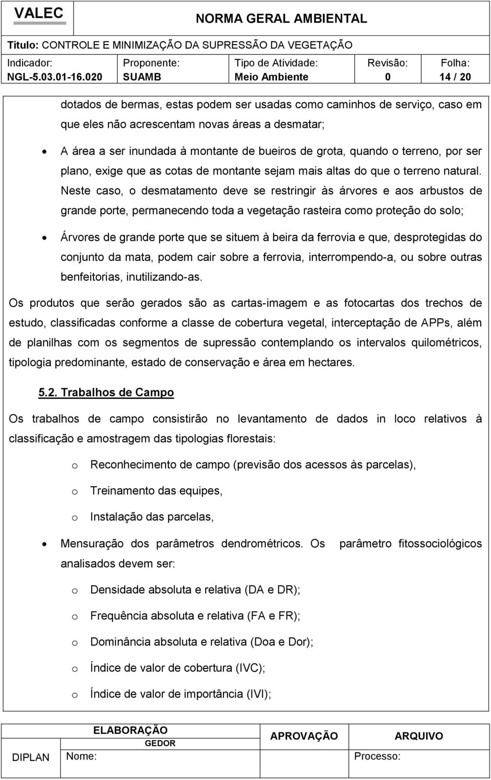 plan, exige que as ctas de mntante sejam mais altas d que terren natural.