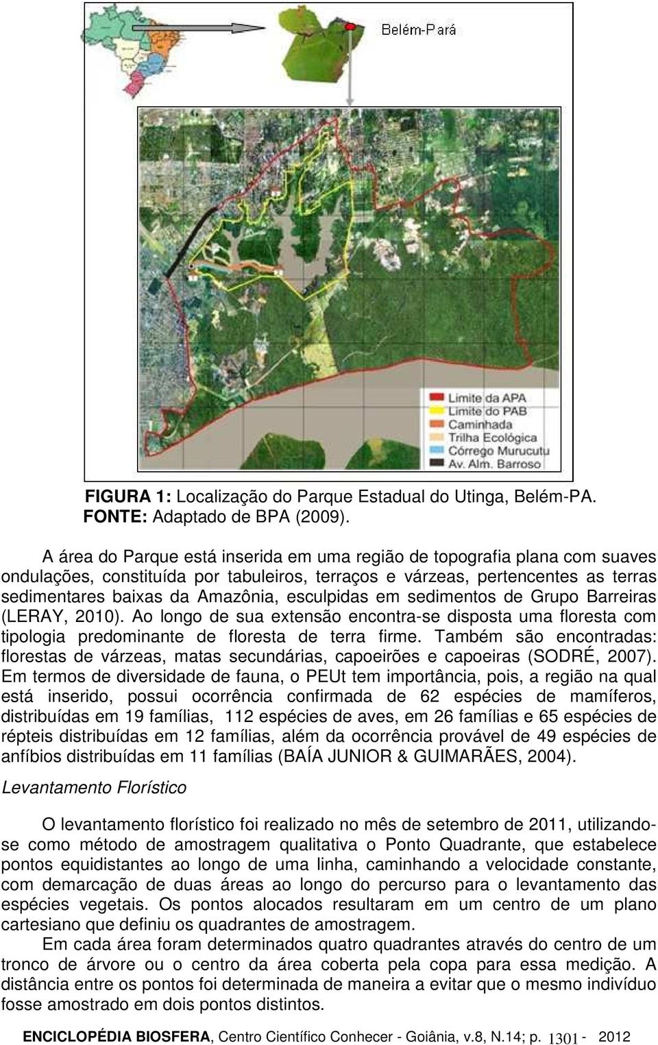 esculpidas em sedimentos de Grupo Barreiras (LERAY, 2010). Ao longo de sua extensão encontra-se disposta uma floresta com tipologia predominante de floresta de terra firme.