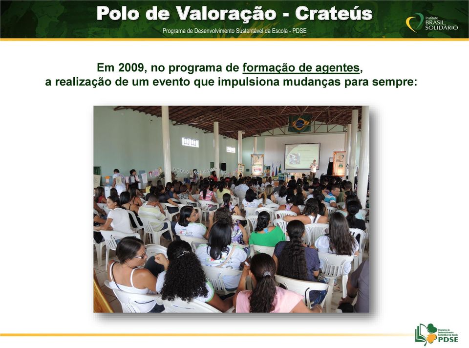 realização de um evento