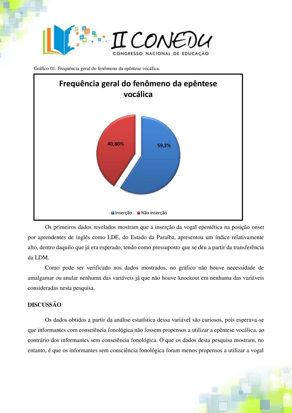 como LDE, do Estado da Paraíba, apresentou um índice relativamente alto, dentro daquilo que já era esperado, tendo como pressuposto que se deu a partir da transferência da LDM.