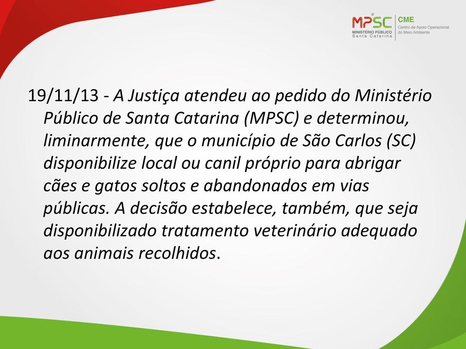 próprio para abrigar cães e gatos soltos e abandonados em vias públicas.