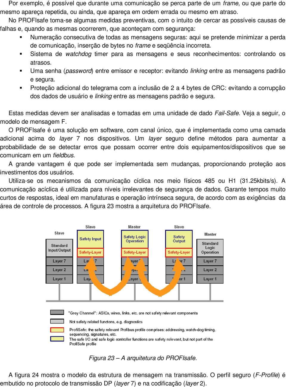 mensagens seguras: aqui se pretende minimizar a perda de comunicação, inserção de bytes no frame e seqüência incorreta.