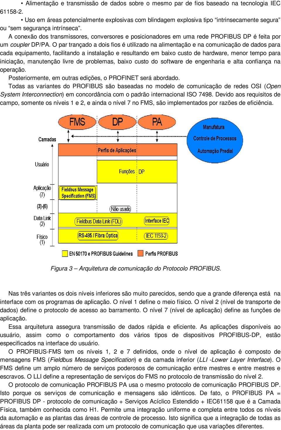 A conexão dos transmissores, conversores e posicionadores em uma rede PROFIBUS DP é feita por um coupler DP/PA.