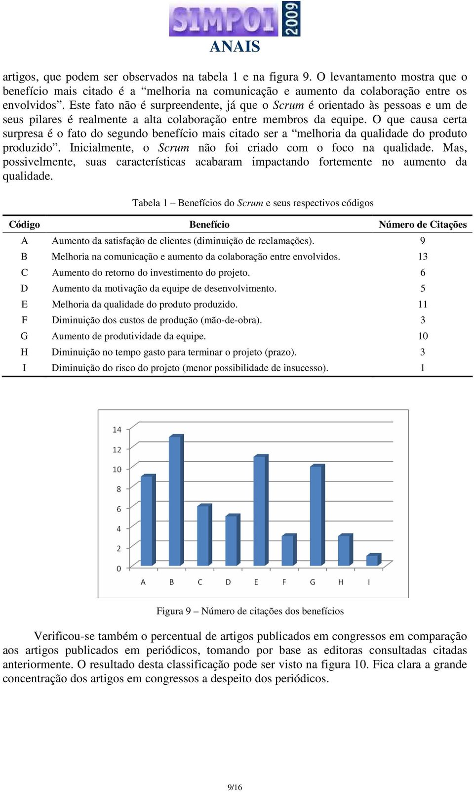 O que causa certa surpresa é o fato do segundo benefício mais citado ser a melhoria da qualidade do produto produzido. Inicialmente, o Scrum não foi criado com o foco na qualidade.