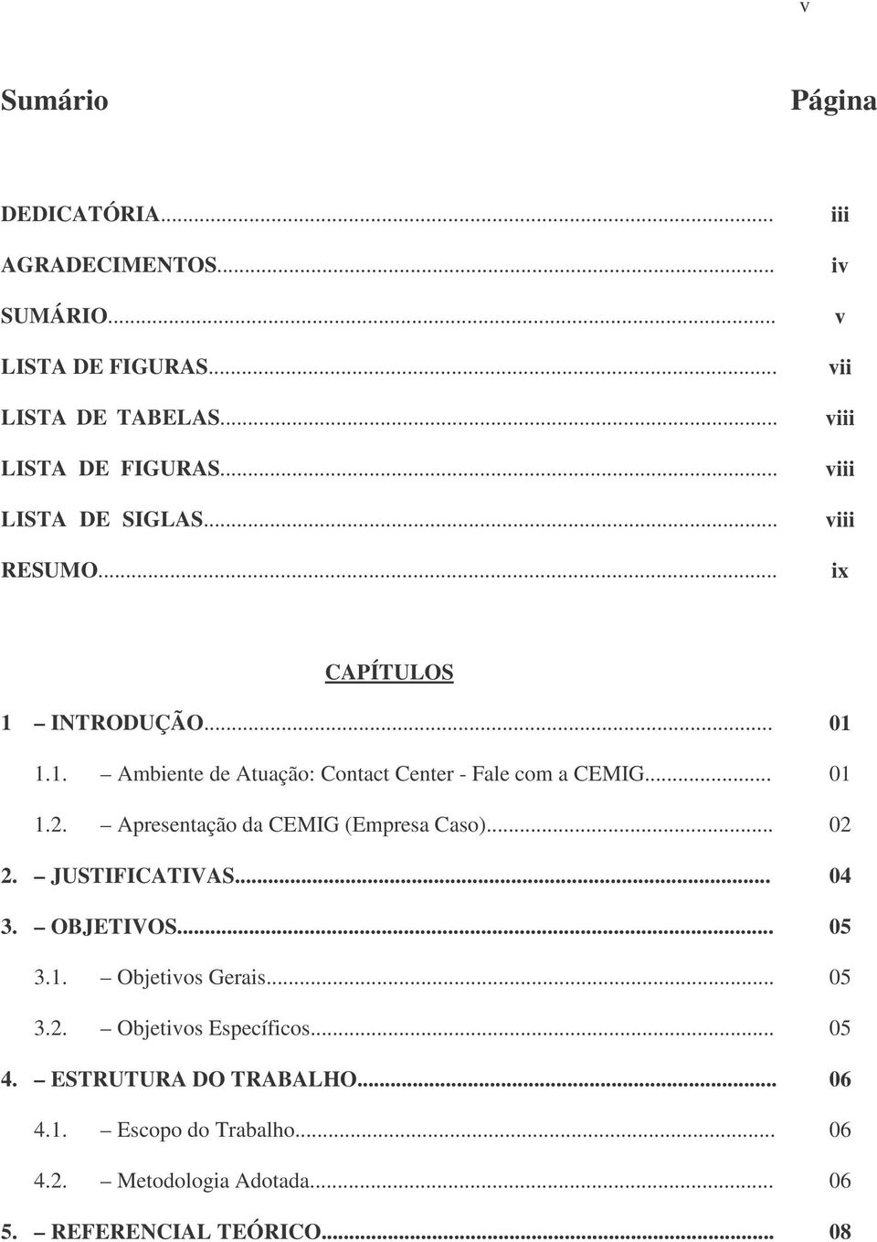 Apresentação da CEMIG (Empresa Caso)... 2. JUSTIFICATIVAS... 3. OBJETIVOS... 3.1. Objetivos Gerais... 3.2. Objetivos Específicos... 4.