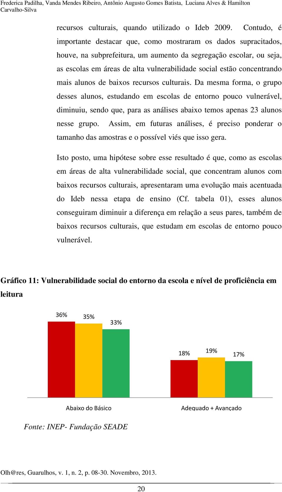 concentrando mais alunos de baixos recursos culturais.