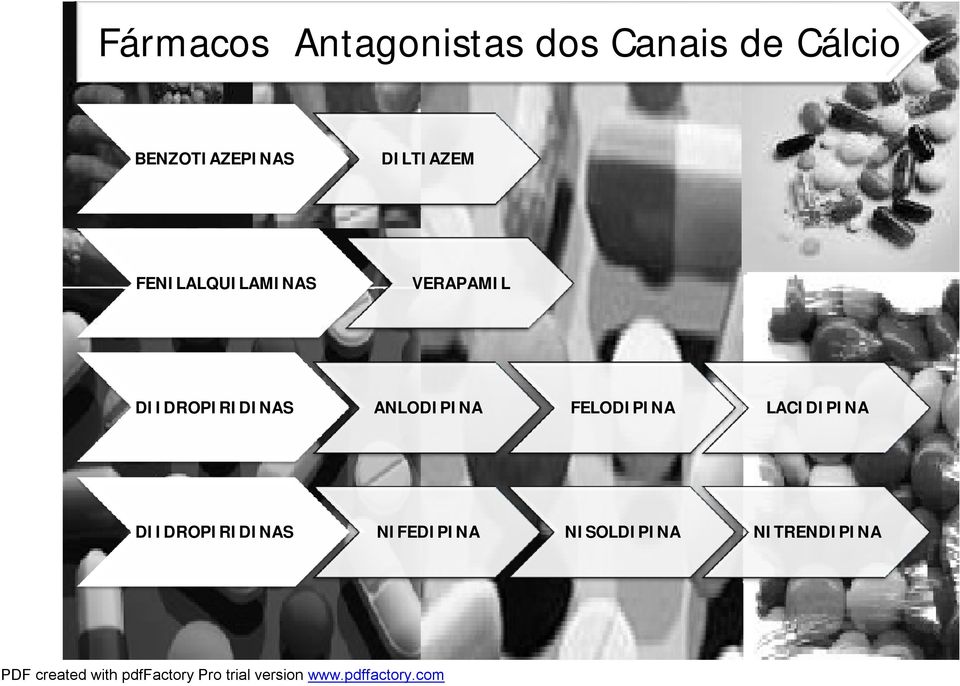 VERAPAMIL DIIDROPIRIDINAS ANLODIPINA FELODIPINA