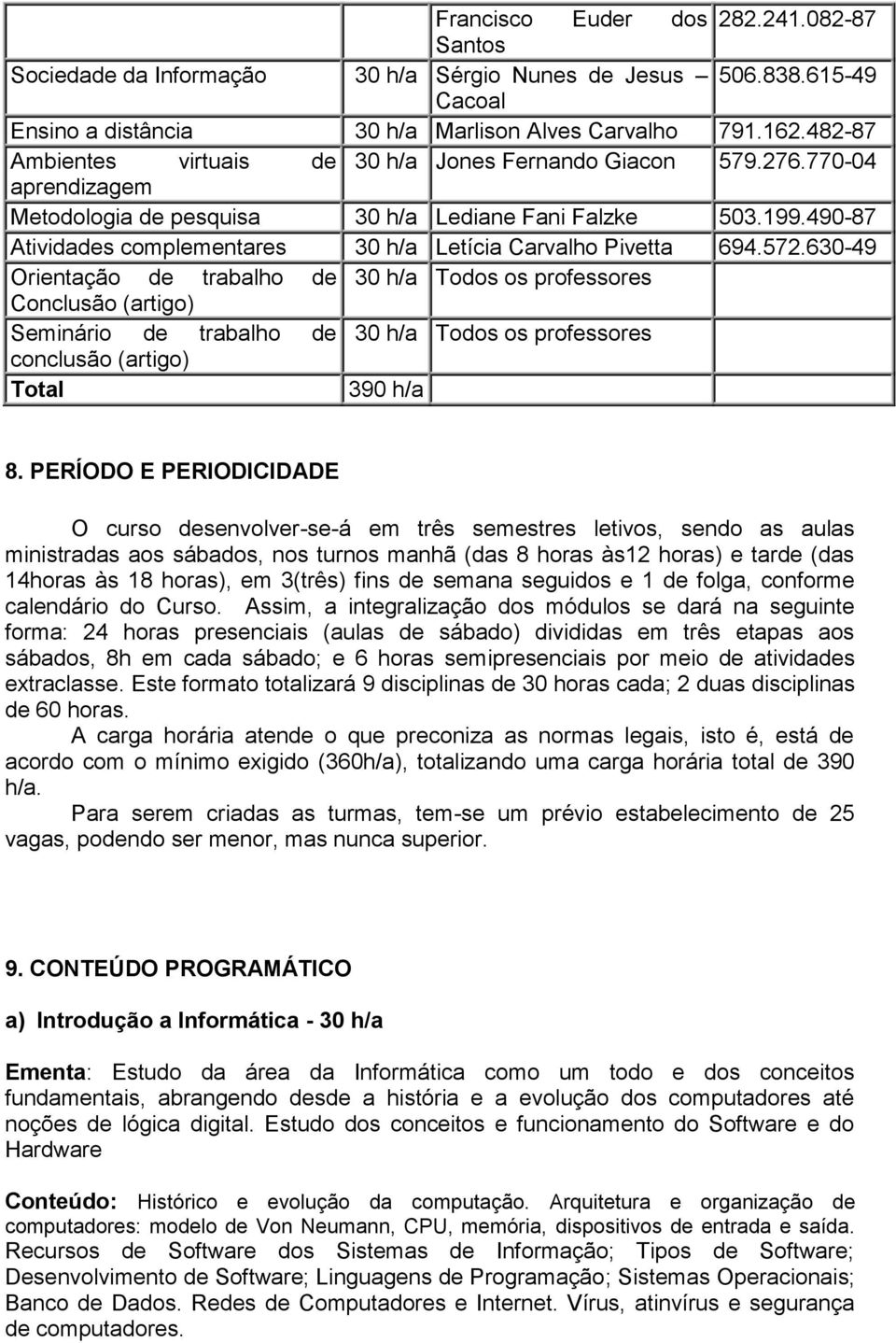490-87 Atividades complementares 30 h/a Letícia Carvalho Pivetta 694.572.