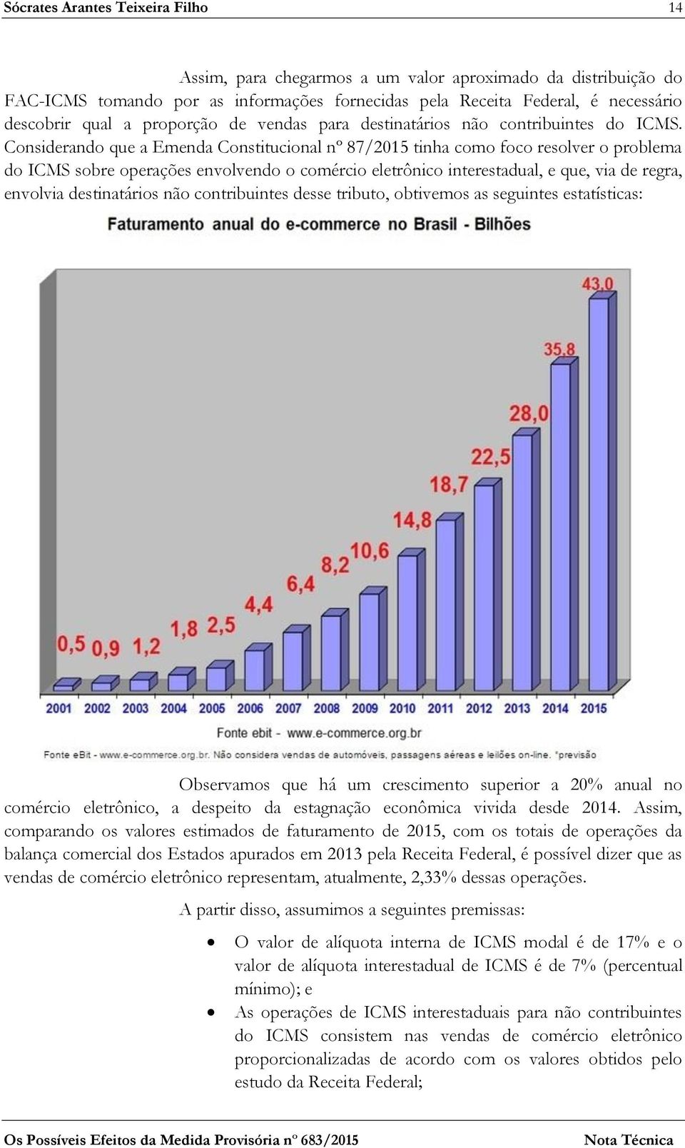 Considerando que a Emenda Constitucional nº 87/2015 tinha como foco resolver o problema do ICMS sobre operações envolvendo o comércio eletrônico interestadual, e que, via de regra, envolvia