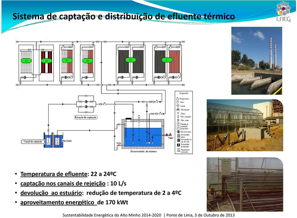 canais de rejeição : 10 L/s devolução ao estuário: