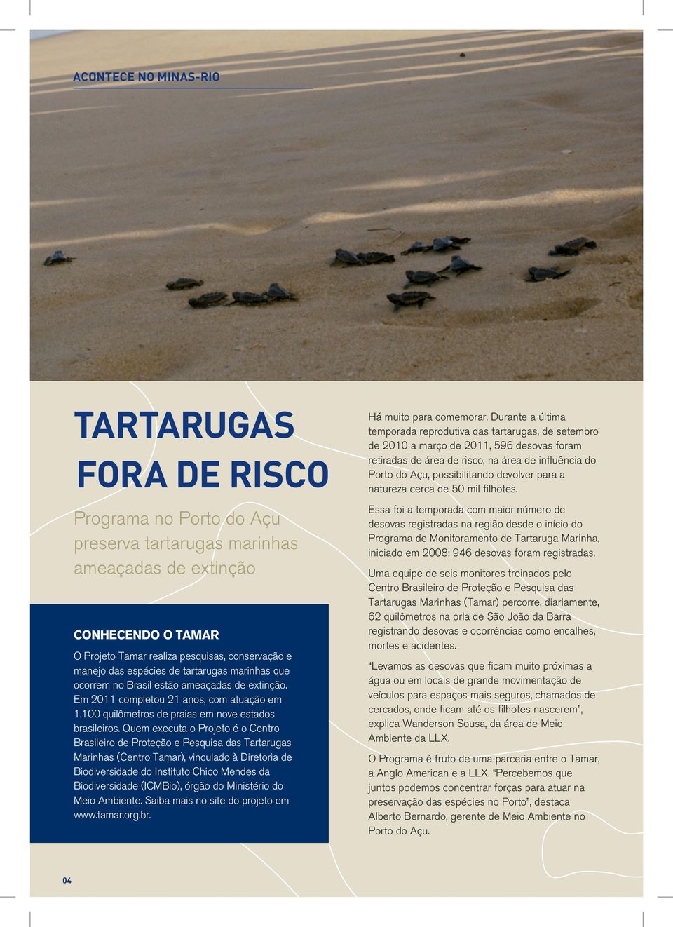 Quem executa o Projeto é o Centro Brasileiro de Proteção e Pesquisa das Tartarugas Marinhas (Centro Tamar), vinculado à Diretoria de Biodiversidade do Instituto Chico Mendes da Biodiversidade