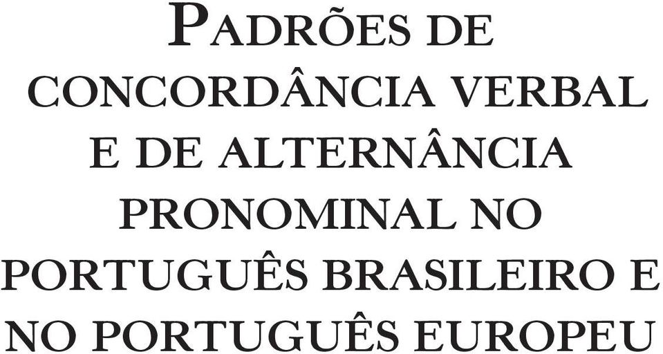 PRONOMINAL NO PORTUGUÊS