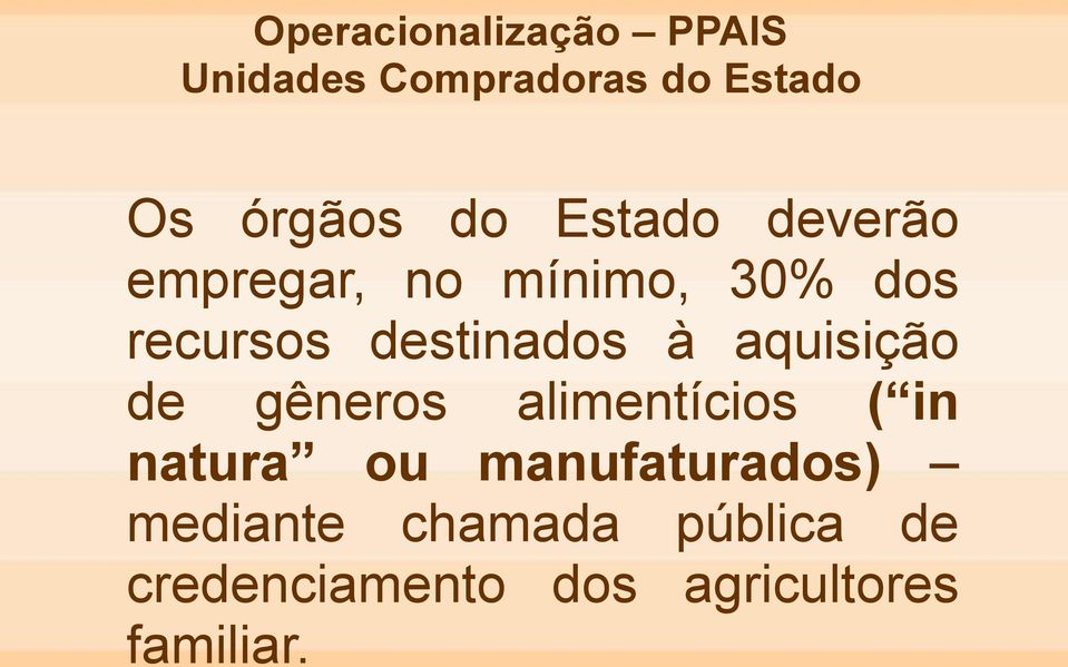 à aquisição de gêneros alimentícios ( in natura ou manufaturados)