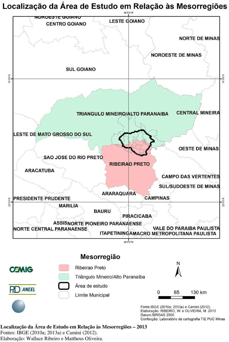 Mesorregiões 2013 Fontes: