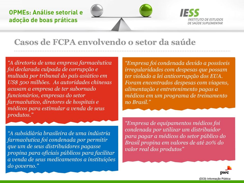 A subsidiária brasileira de uma indústria farmacêutica foi condenada por permitir que um de seus distribuidores pagasse propina para oficiais públicos para facilitar a venda de seus medicamentos a