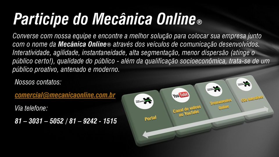 Interatividade, agilidade, instantaneidade, alta segmentação, menor dispersão (atinge o público certo!