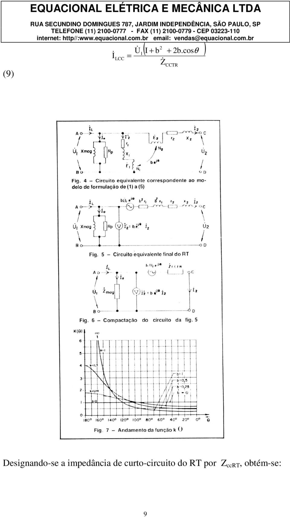 + b.cosθ ) Designando-se a impedância