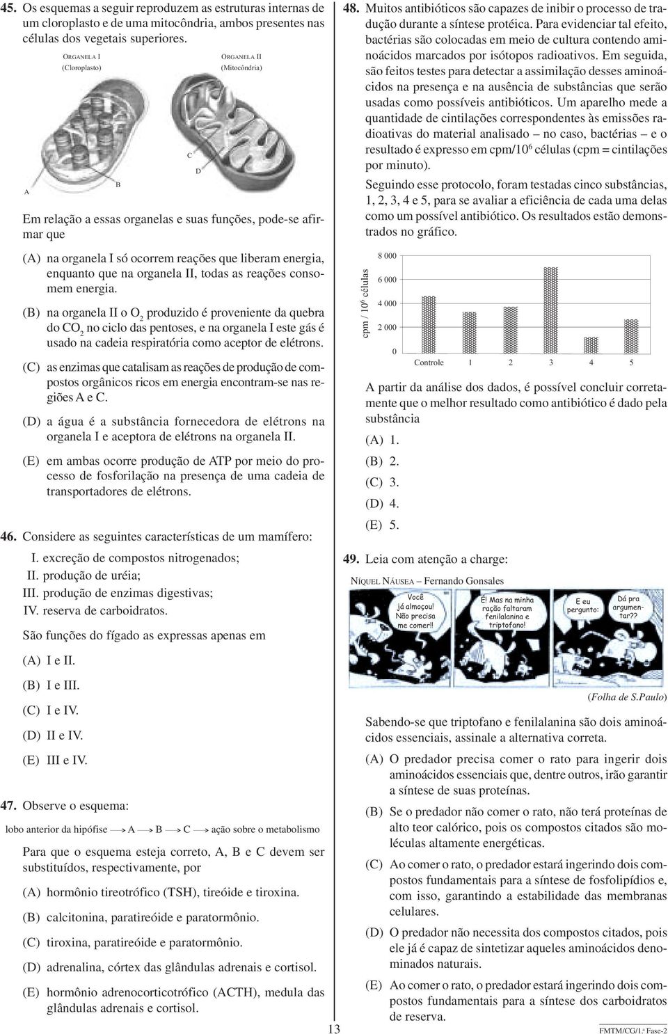 produzido é proveniente d quebr do CO 2 no ciclo ds pentoses, e n orgnel I este gás é usdo n cdei respirtóri como ceptor de elétrons (C) s enzims que ctlism s reções de produção de compostos