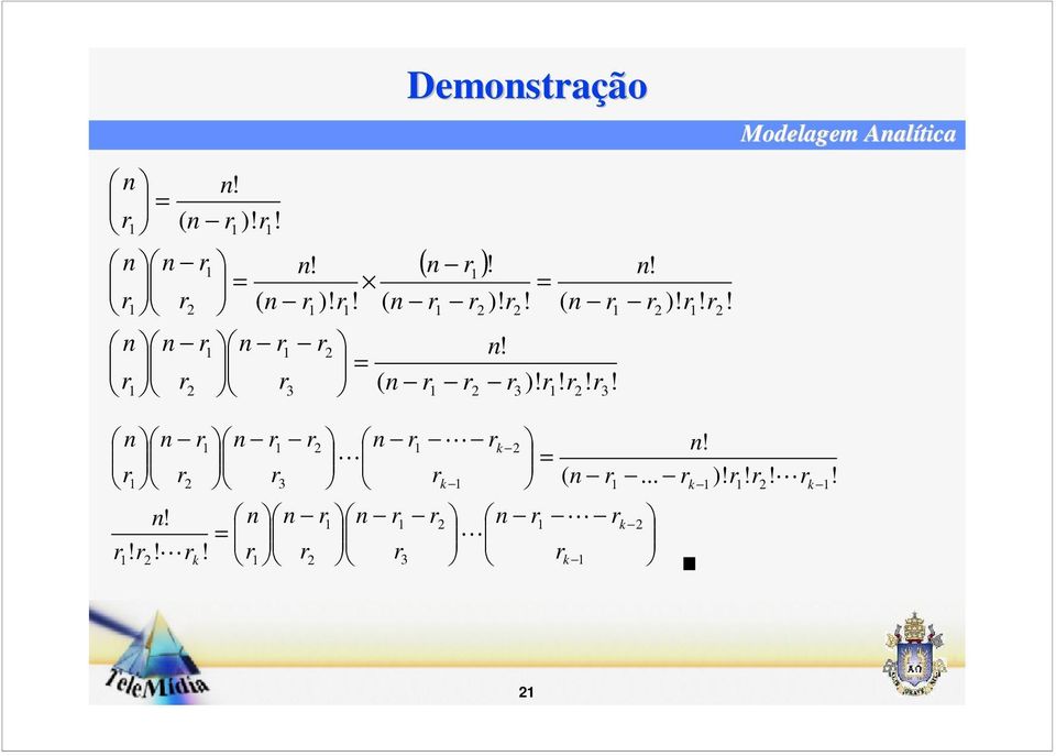 Demostação ão ) )