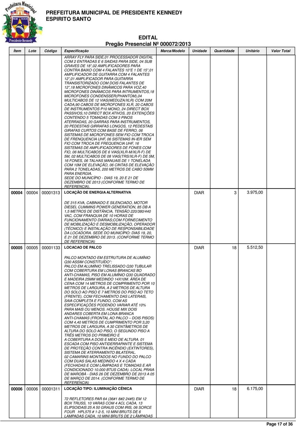 DINÂMICOS PARA VOZ,40 MICROFONES DINÂMICOS PARA INTRUMENTOS,18 MICROFONES CONDENSSER(PHANTOM),04 MULTICABOS DE 12 VIAS(MEDUZA/XLR) COM 20M CADA,90 CABOS DE MICROFONES XLR, 20 CABOS DE INSTRUMENTOS