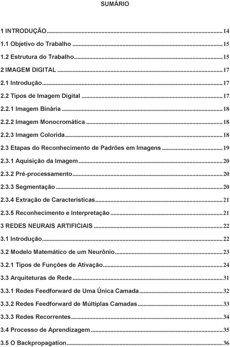 .. 21 2.3.5 Reconhecimento e Interpretação... 21 3 REDES NEURAIS ARTIFICIAIS... 22 3.1 Introdução... 22 3.2 Modelo Matemático de um Neurônio... 23 3.2.1 Tipos de Funções de Ativação... 24 3.