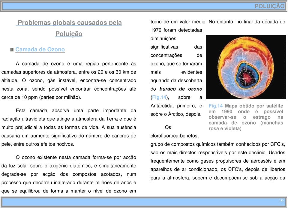 Esta camada absorve uma parte importante da radiação ultravioleta que atinge a atmosfera da Terra e que é muito prejudicial a todas as formas de vida.