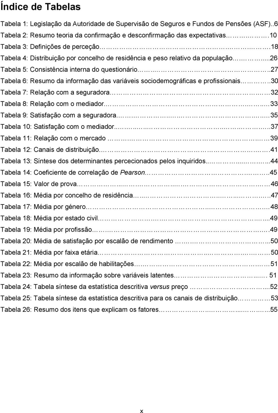 ...27 Tabela 6: Resumo da informação das variáveis sociodemográficas e profissionais..30 Tabela 7: Relação com a seguradora. 32 Tabela 8: Relação com o mediador.