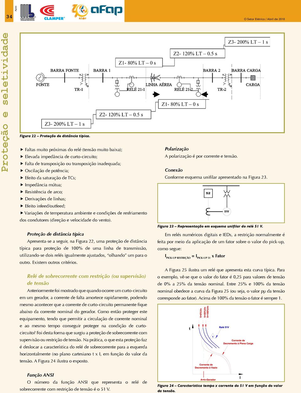 Impedância mútua; Resistência de arco; Derivações de linhas; Efeito infeed/outfeed; Variações de temperatura ambiente e condições de resfriamento dos condutores (direção e velocidade do vento).