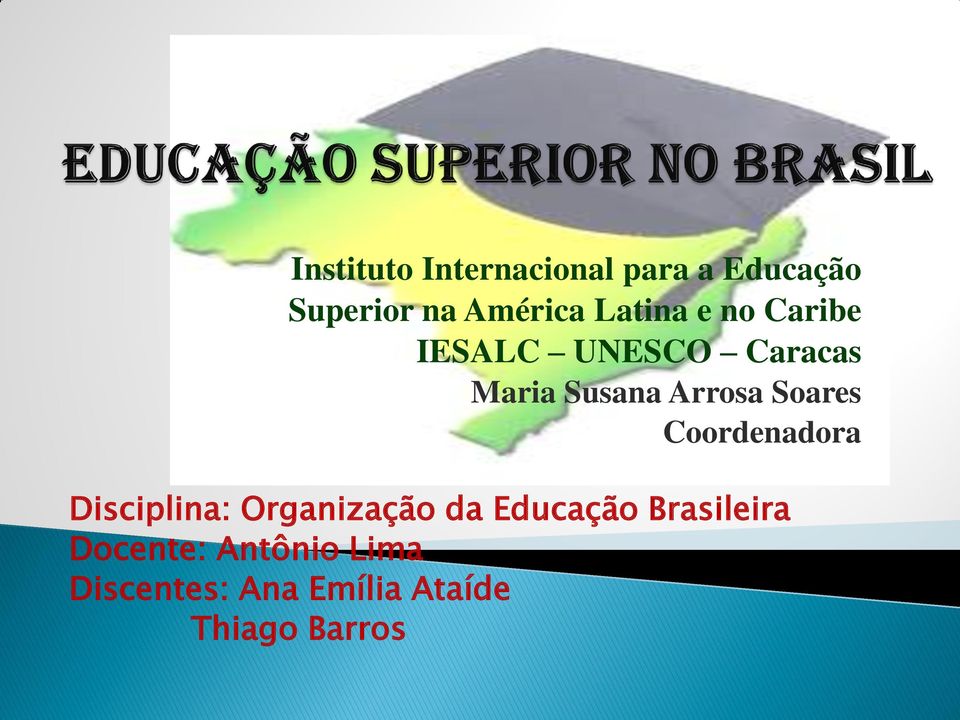 Soares Coordenadora Disciplina: Organização da Educação