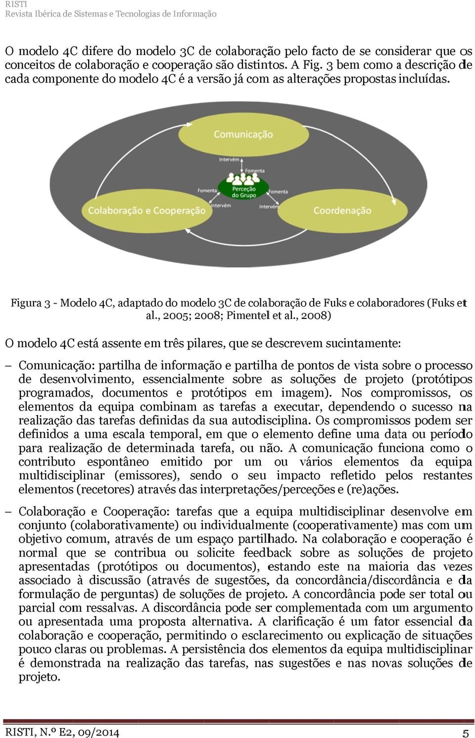 Figura 3 - Modelo 4C, adaptado do modelo 3C de colaboração de Fuks e colaboradores (Fuks ett al., 2005; 2008; Pimentell et al.