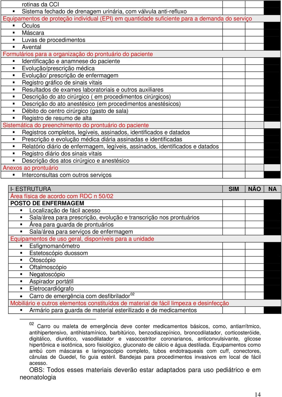 sinais vitais Resultados de exames laboratoriais e outros auxiliares Descrição do ato cirúrgico ( em procedimentos cirúrgicos) Descrição do ato anestésico (em procedimentos anestésicos) Débito do