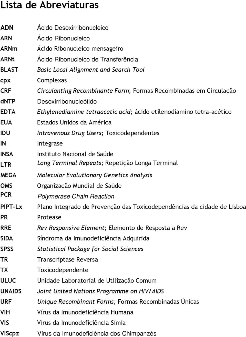 Desoxirribonucleótido Ethylenediamine tetraacetic acid; ácido etilenodiamino tetra-acético Estados Unidos da América Intravenous Drug Users; Toxicodependentes Integrase Instituto Nacional de Saúde