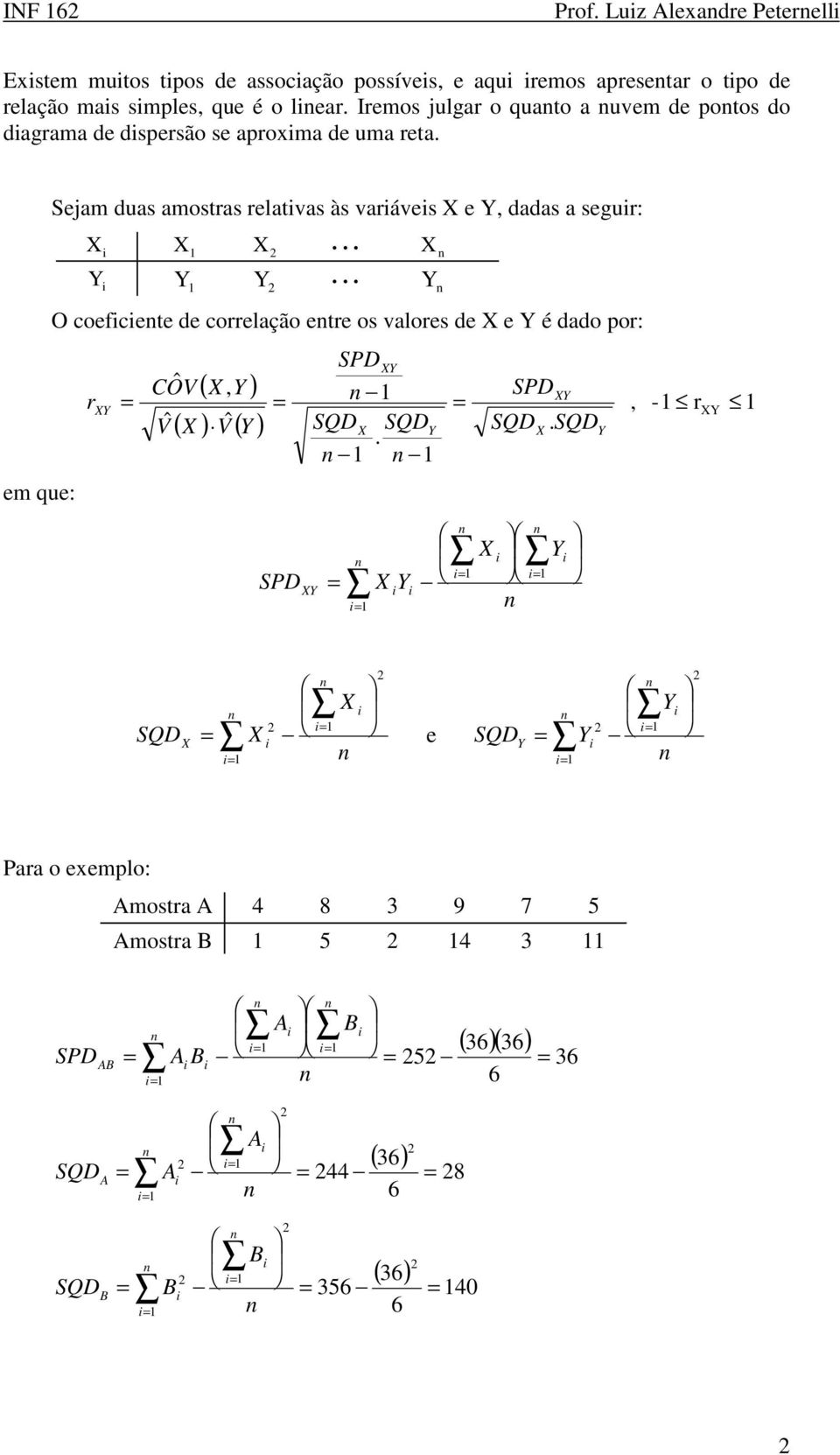 Iremos julgar o quato a uvem de potos do dagrama de dspersão se aproxma de uma reta.