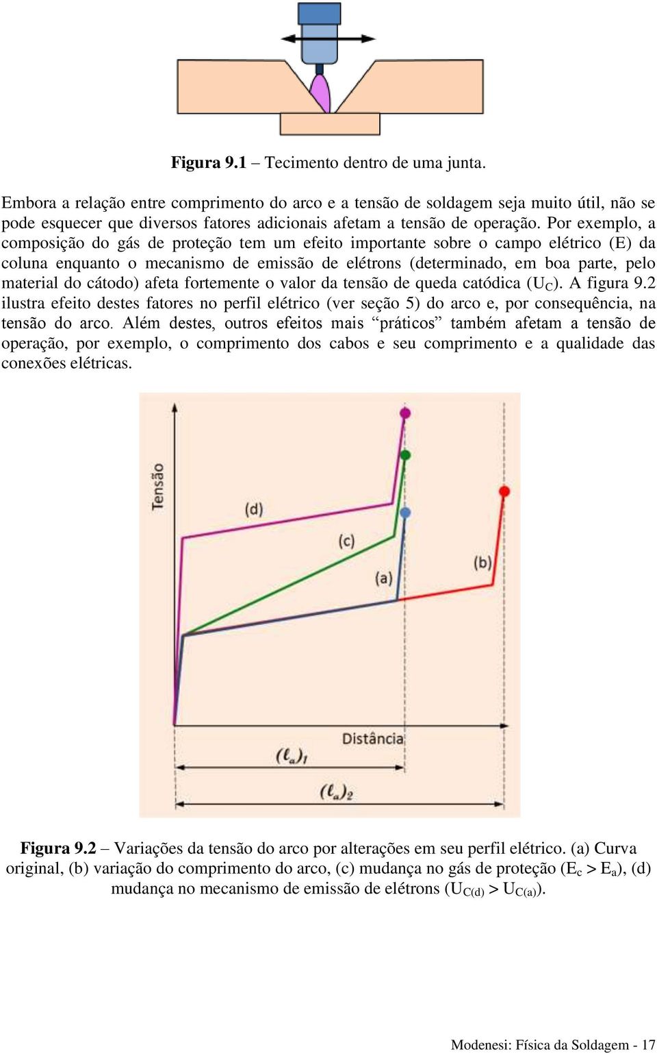 Por exemplo, a composição do gás de proteção tem um efeito importante sobre o campo elétrico (E) da coluna enquanto o mecanismo de emissão de elétrons (determinado, em boa parte, pelo material do