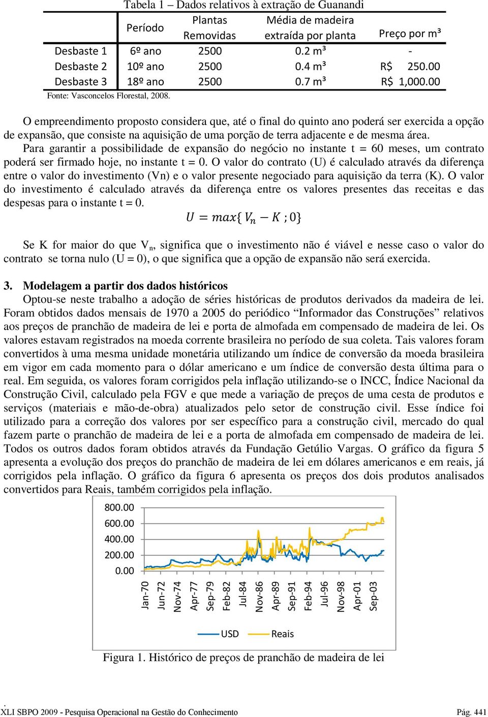 aquisição de uma porção de terra adjacente e de mesma área Para garantir a possibilidade de expansão do negócio no instante t = 60 meses, um contrato poderá ser firmado hoje, no instante t = 0 O