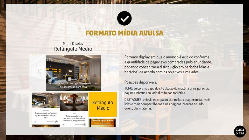 Posições disponíveis: TOPO: veicula na capa do site abaixo da matéria principal e nas páginas internas ao lado direito