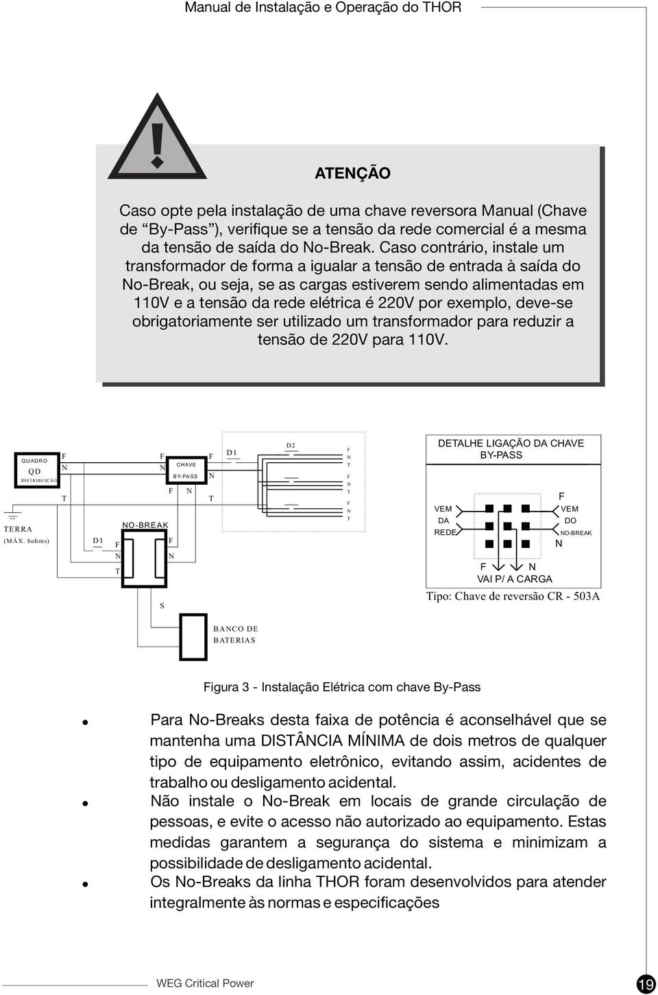 exemplo, deve-se obrigatoriamente ser utilizado um transformador para reduzir a tensão de 220V para 110V. -- TERRA Q UADRO QD DISTRIBUIÇÃO (M ÁX.