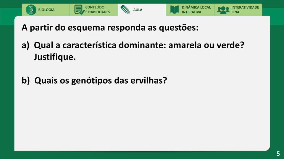 dominante: amarela ou verde?