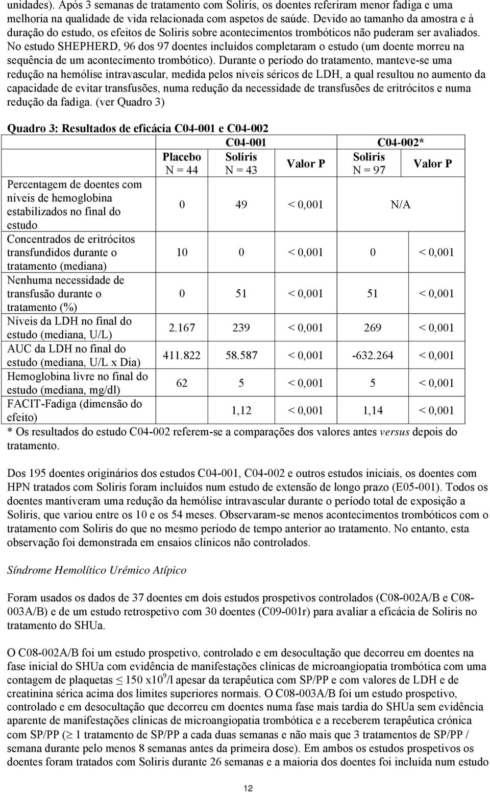 No estudo SHEPHERD, 96 dos 97 doentes incluídos completaram o estudo (um doente morreu na sequência de um acontecimento trombótico).