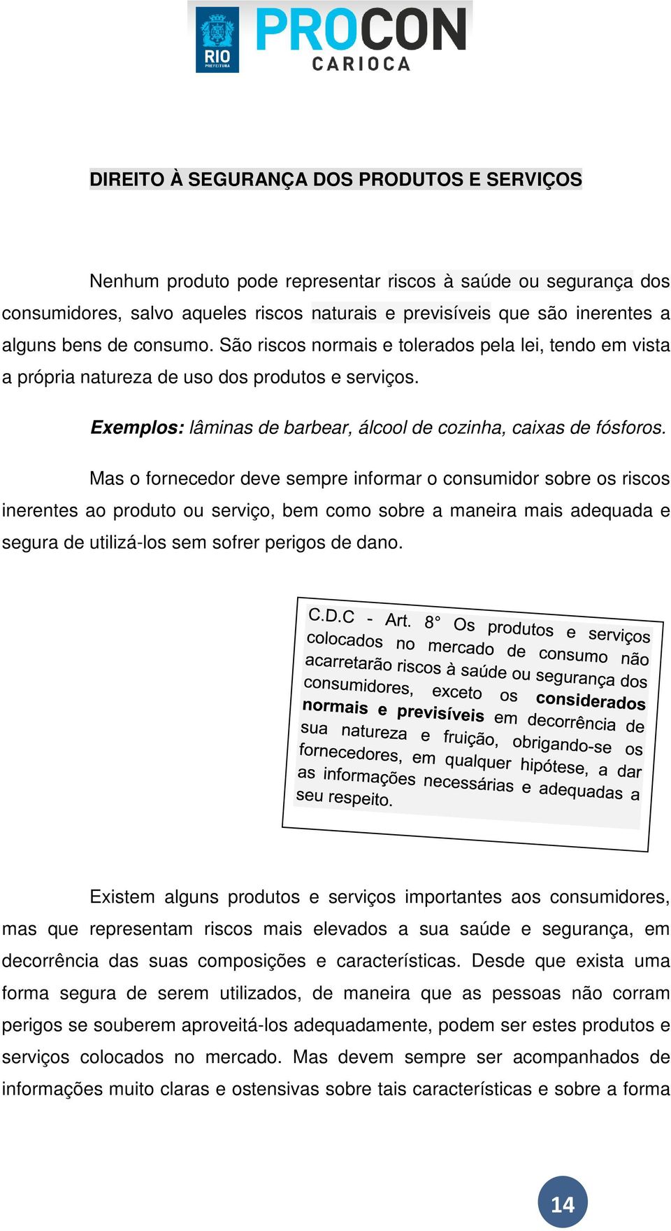 Mas o fornecedor deve sempre informar o consumidor sobre os riscos inerentes ao produto ou serviço, bem como sobre a maneira mais adequada e segura de utilizá-los sem sofrer perigos de dano.