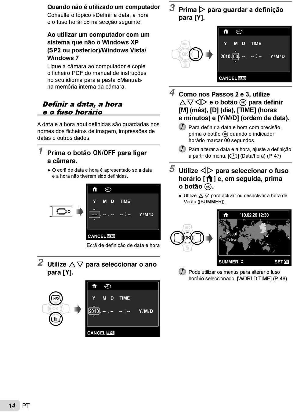 para a pasta «Manual» na memória interna da câmara.