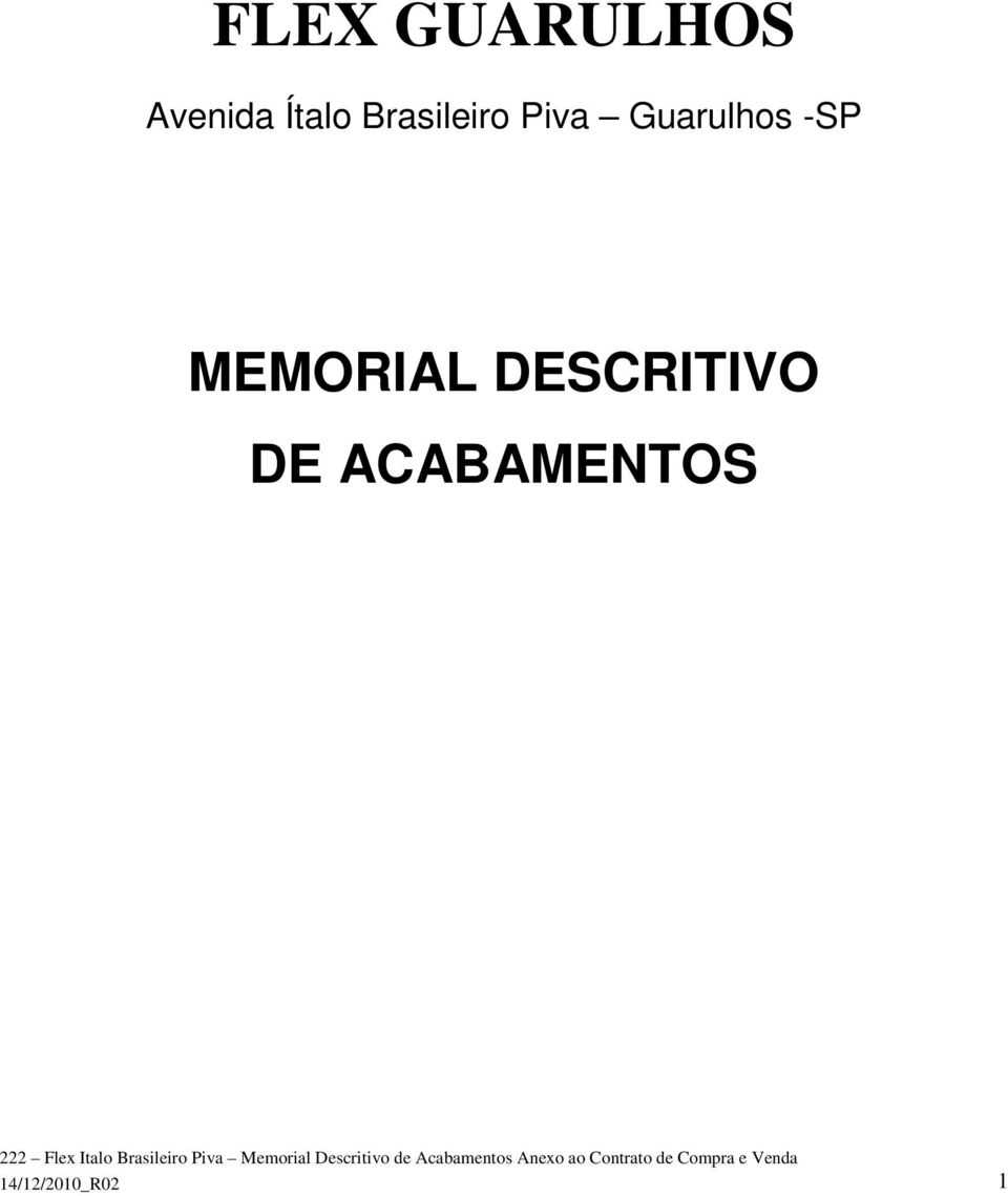 Guarulhos -SP MEMORIAL
