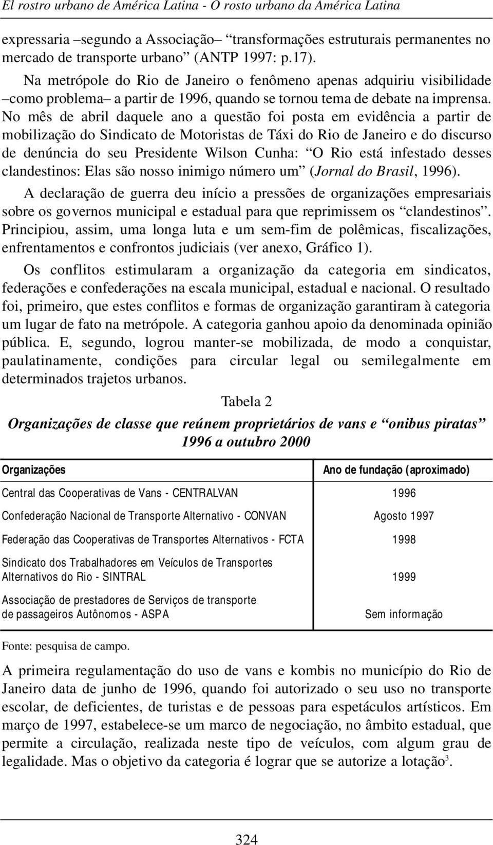 No mês de abril daquele ano a questão foi posta em evidência a partir de mobilização do Sindicato de Motoristas de Táxi do Rio de Janeiro e do discurso de denúncia do seu Presidente Wilson Cunha: O