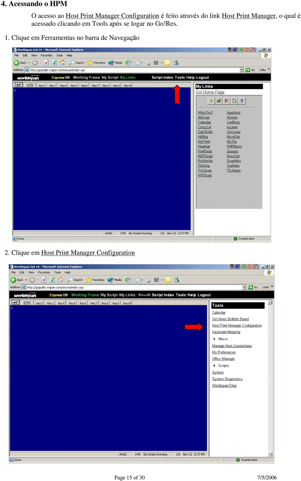 em Tools após se logar no Go!Res. 1.