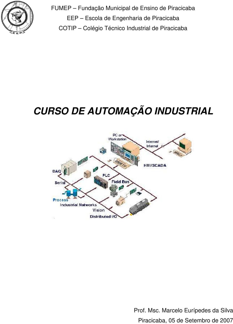 Industrial de Piracicaba CURSO DE AUTOMAÇÃO INDUSTRIAL Prof.