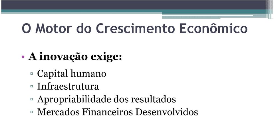 Infraestrutura Apropriabilidade dos