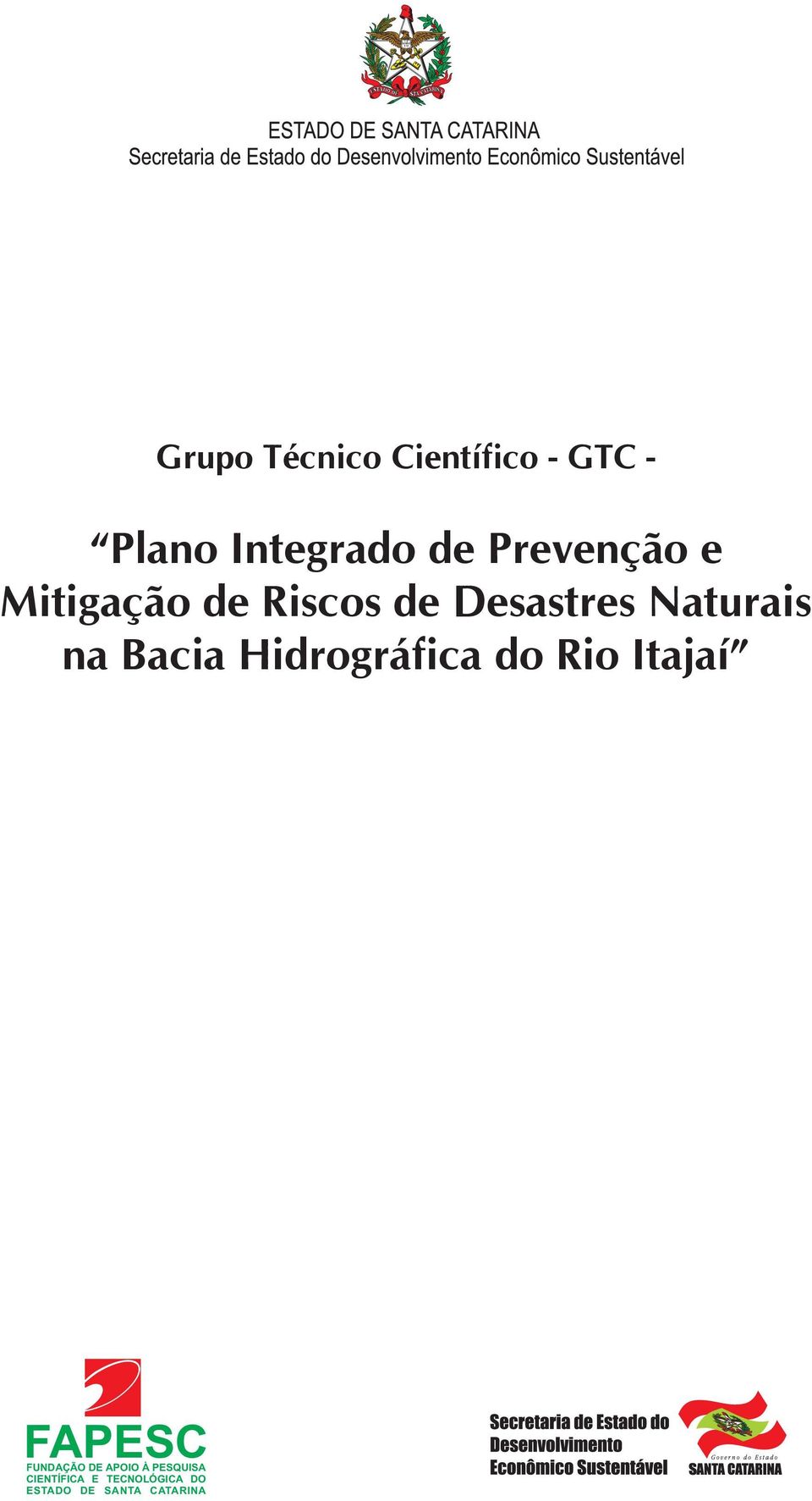 Riscos de Desastres Naturais na Bacia Hidrográfica do Rio Itajaí